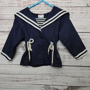 Vintage Navy Blue Sailor Kids Shirt